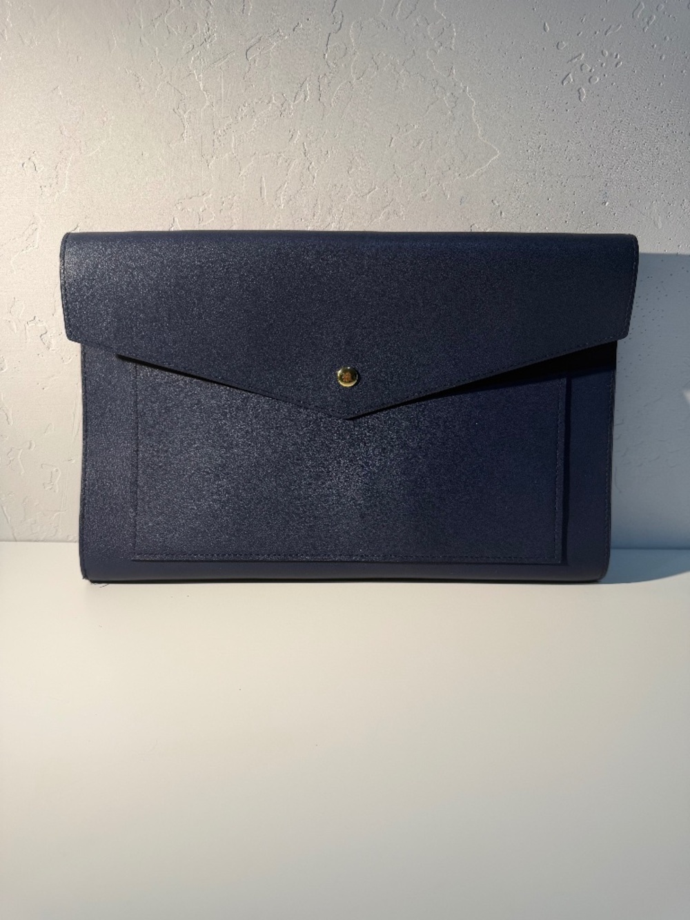 Glass Ladder & Co Megan Vegan Leather Portfolio Clutch Black 13" x 9"